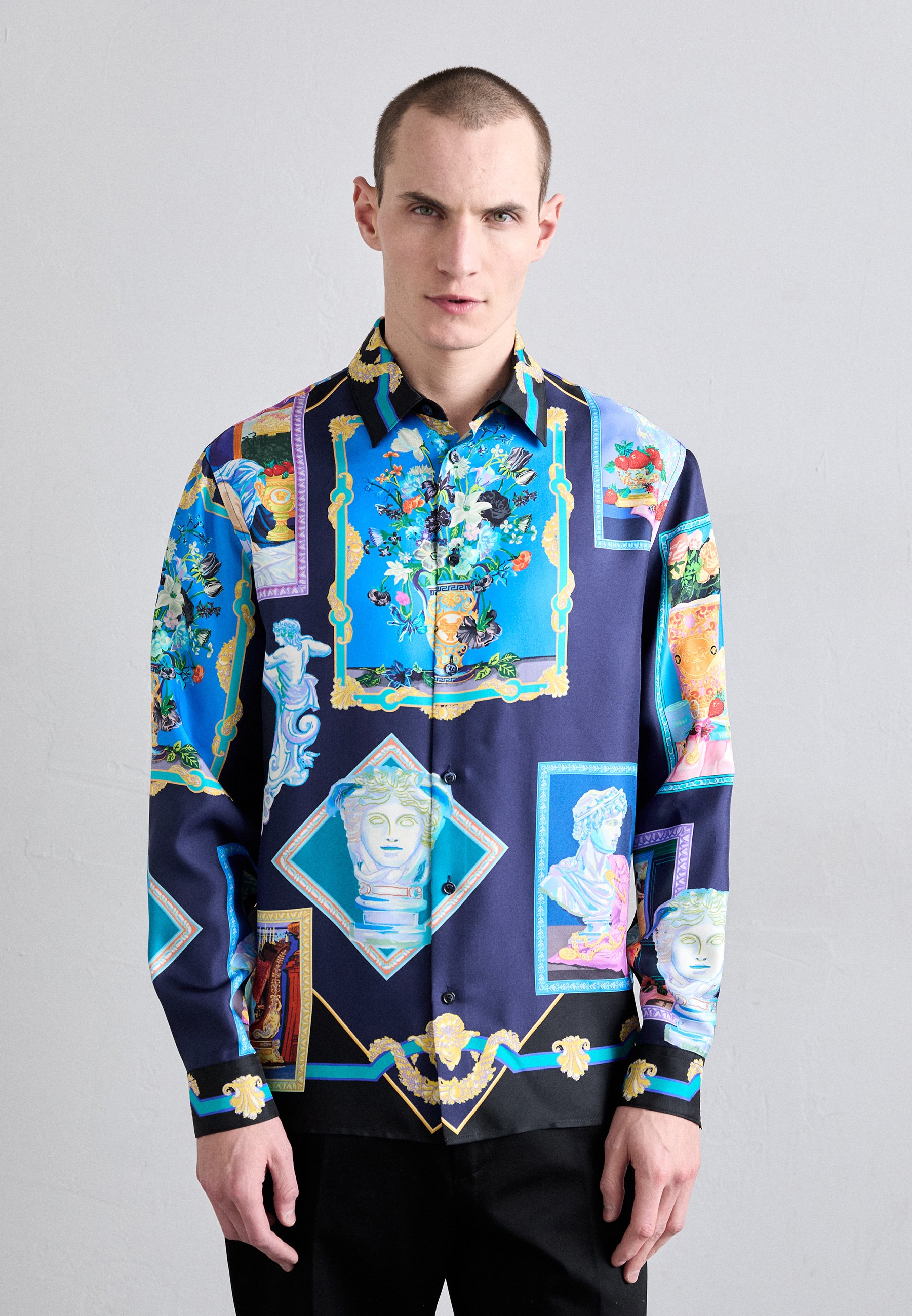 VERSACE COLLECTION シャツ Versace INFORMAL GALLERY - Shirt - ink blue/black/multicolor/black