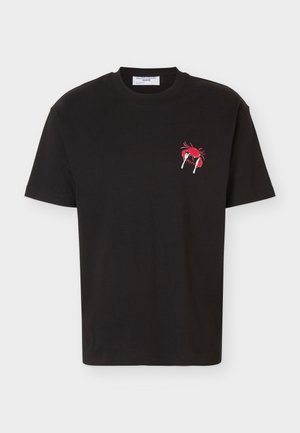 Marc O'Polo DENIM, CRAYFISH CAPSULE T-SHIRT, CHESTPRINT, RELAXED FIT - Nyomott mintás póló - black