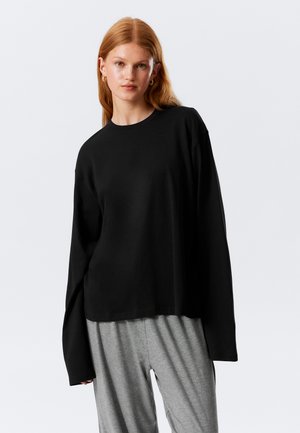 LONG SLEEVED BOXY  - Topper langermet - black dark