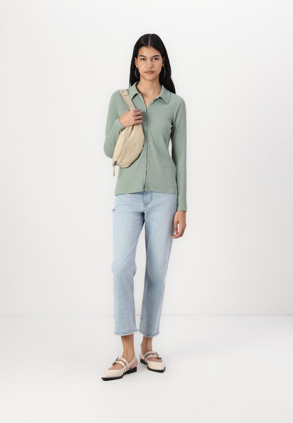 Powdered Rib Button-Through Top - Cardigan4