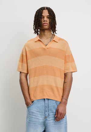 STRIPED SHORT SLEEVES - Polo shirt - orange