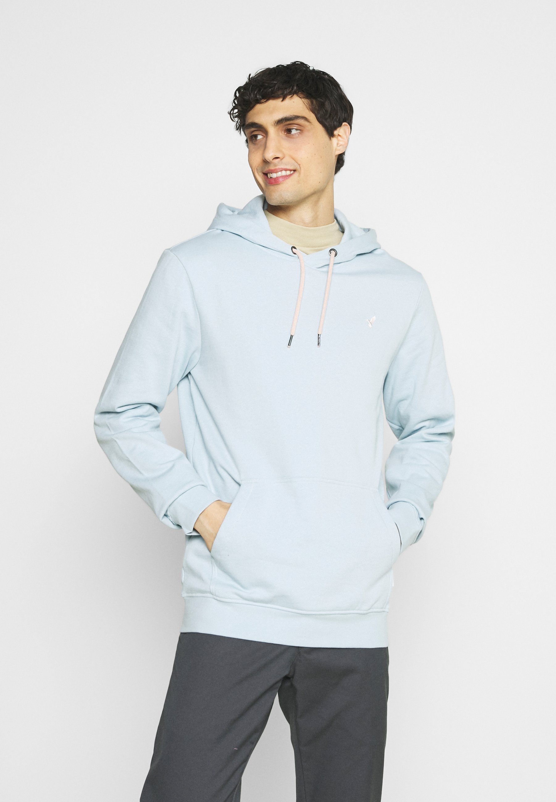Pier One Sweat A Capuche Light Blue Bleu Clair Zalando Fr