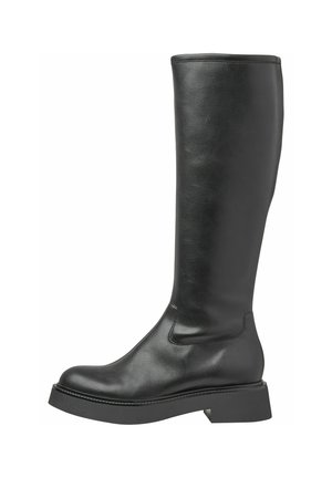 Stivali con plateau - black
