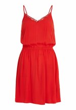 Tommy Jeans ESSENTIAL LACE V-NECK MINI - Robe de jour - deep crimson ...