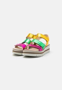 Gabor Sandali con plateau - pink verde citrus