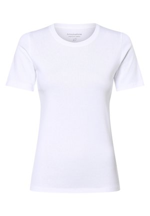 White short-sleeve T-shirt made from premium cotton. Features a crew neckline and a smooth texture with no visible patterns or accents.