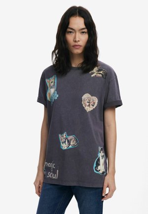 Desigual Triko s potiskem - grey