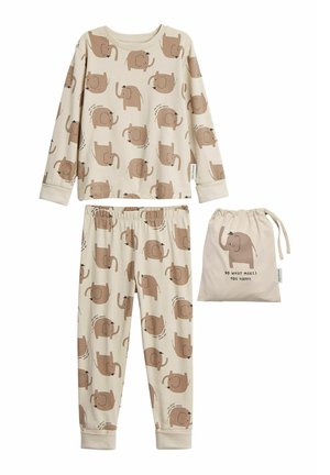 MÖNSTRAD I PRESENTP�ÅSE SET - Pyjama set - beige
