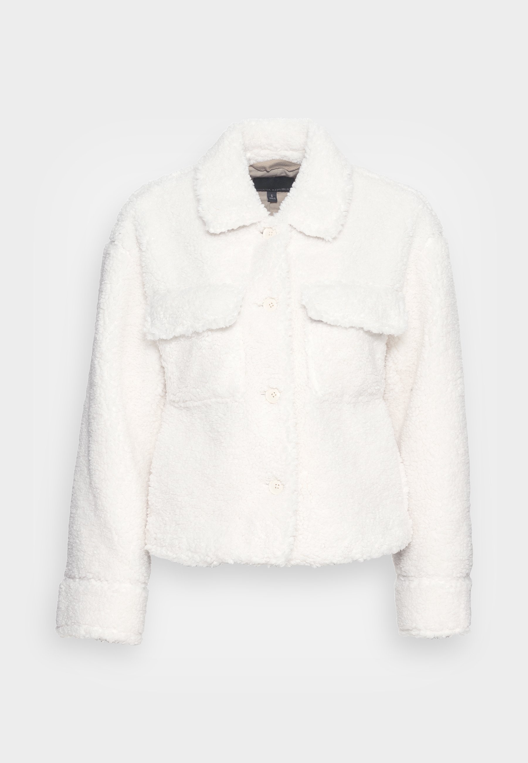 Banana Republic Sherpa Trucker Coat, Snow Day