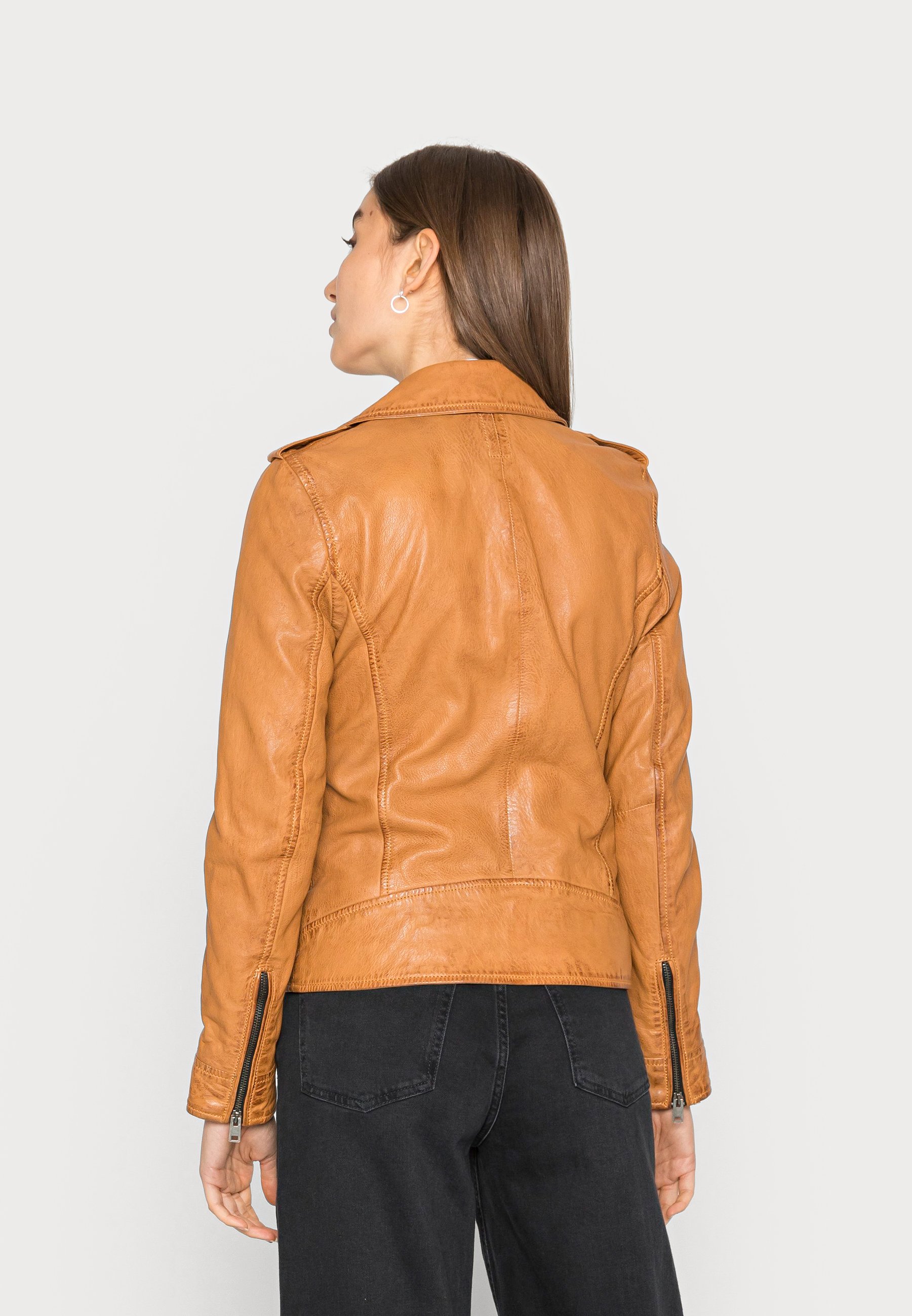 Oakwood Lisa Leather Jacket Light Orange, Women's, Size: Large, Beige