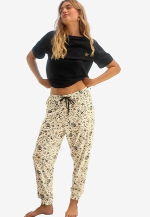 REGULAR FIT SET - Pyjama - ecru line drawing print