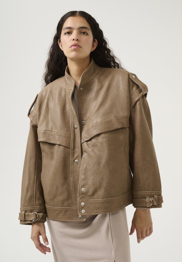 Lederjacke - caribou