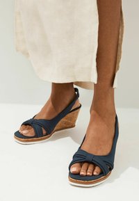 Next REGULAR WIDE FIT - Platform szandálok - navy
