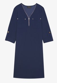 Day dress - dark blue,gold-coloured