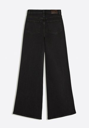 Bershka, HIGH-WAIST WIDE-LEG - JEANS - Wide Leg - black