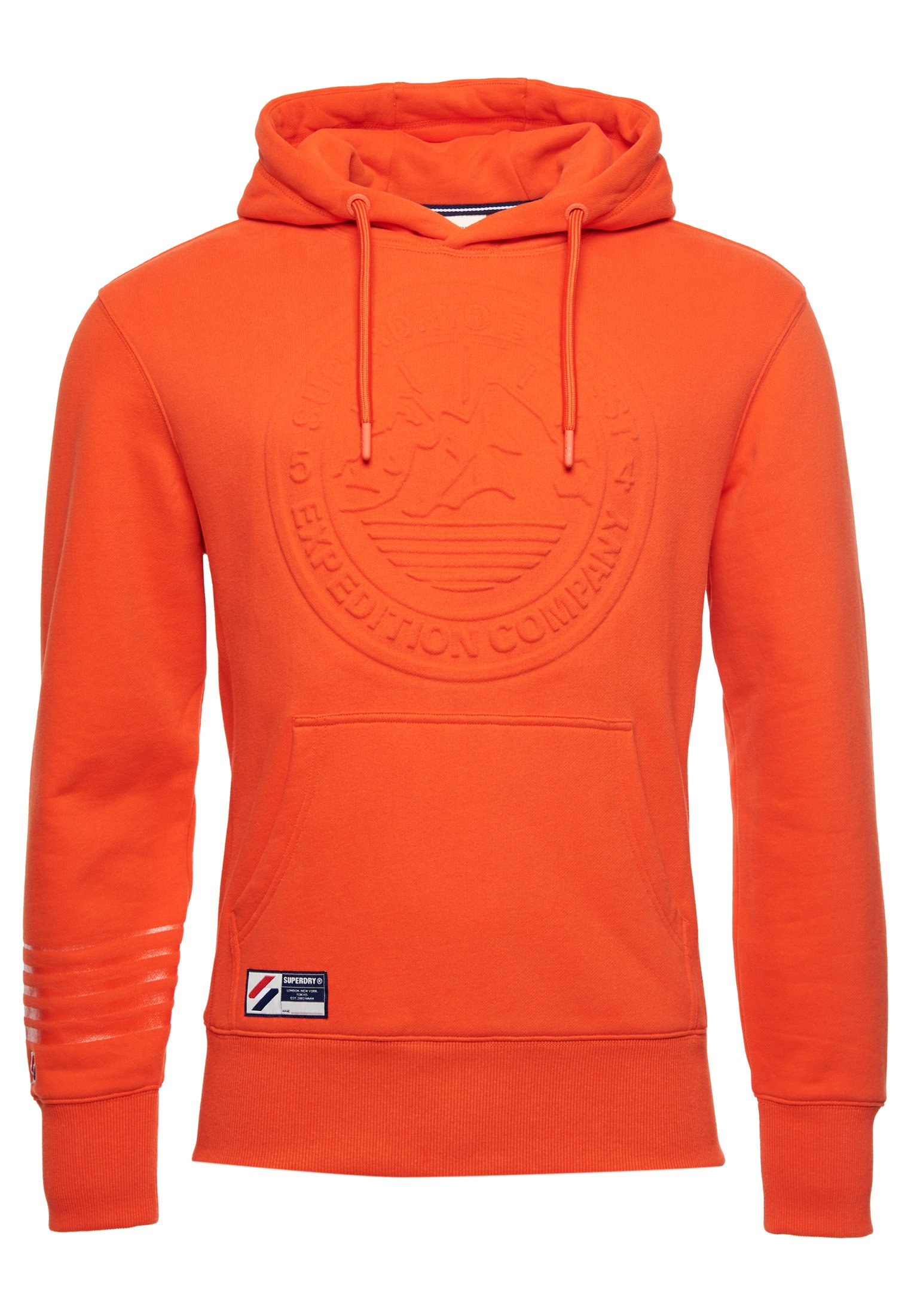 bold orange hoodie