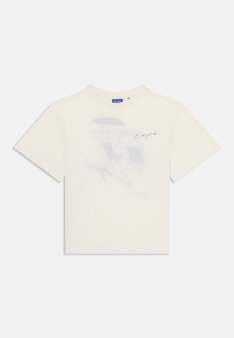 ONLY & SONS junior - OSJMILON O NECK  - Potiskana majica - cloud dancer, Povečajte