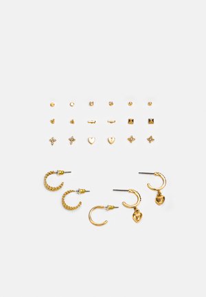 PUFF HEART URBAN EARRING 12 PACK - Earrings - gold-coloured