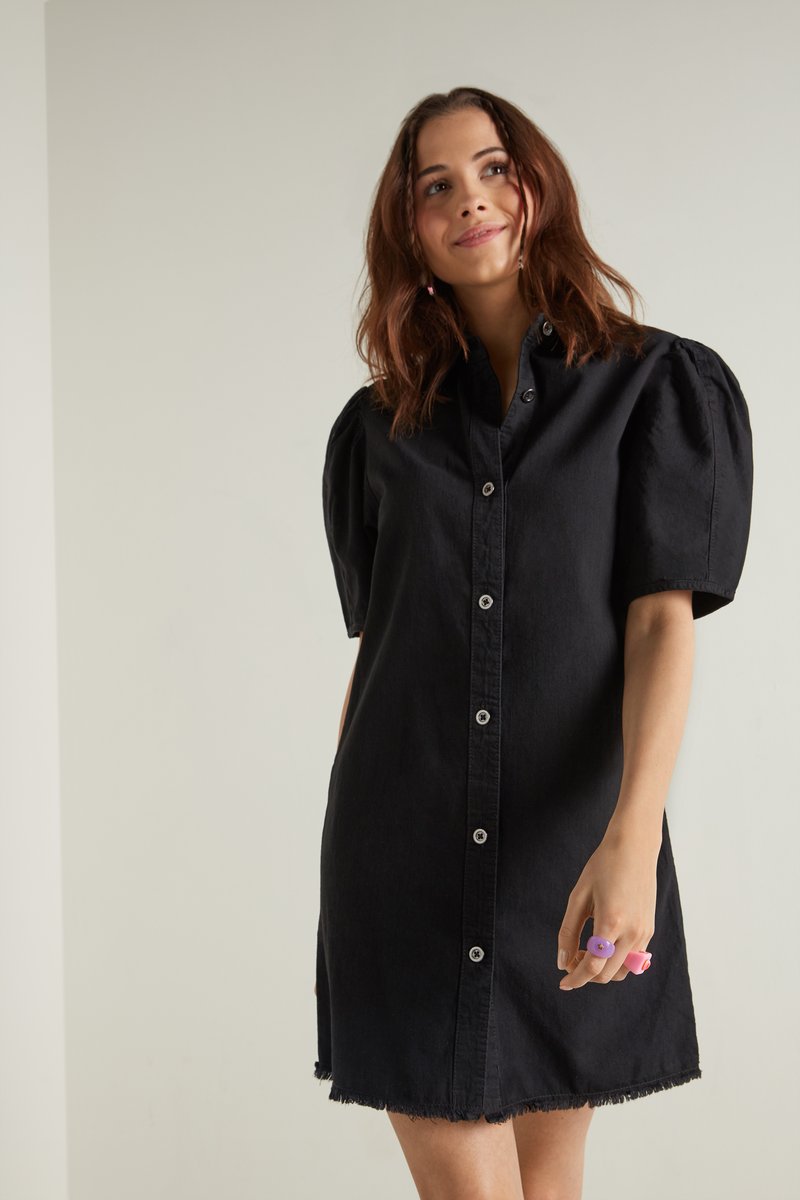 Damen Freizeitkleider | Tezenis MEZZA MANICA CON BOTTONI Jeanskleid nero/schwarz - KT78071 Damen Freizeitkleider | Tezenis MEZZA MANICA CON BOTTONI Jeanskleid nero/schwarz - KT78071