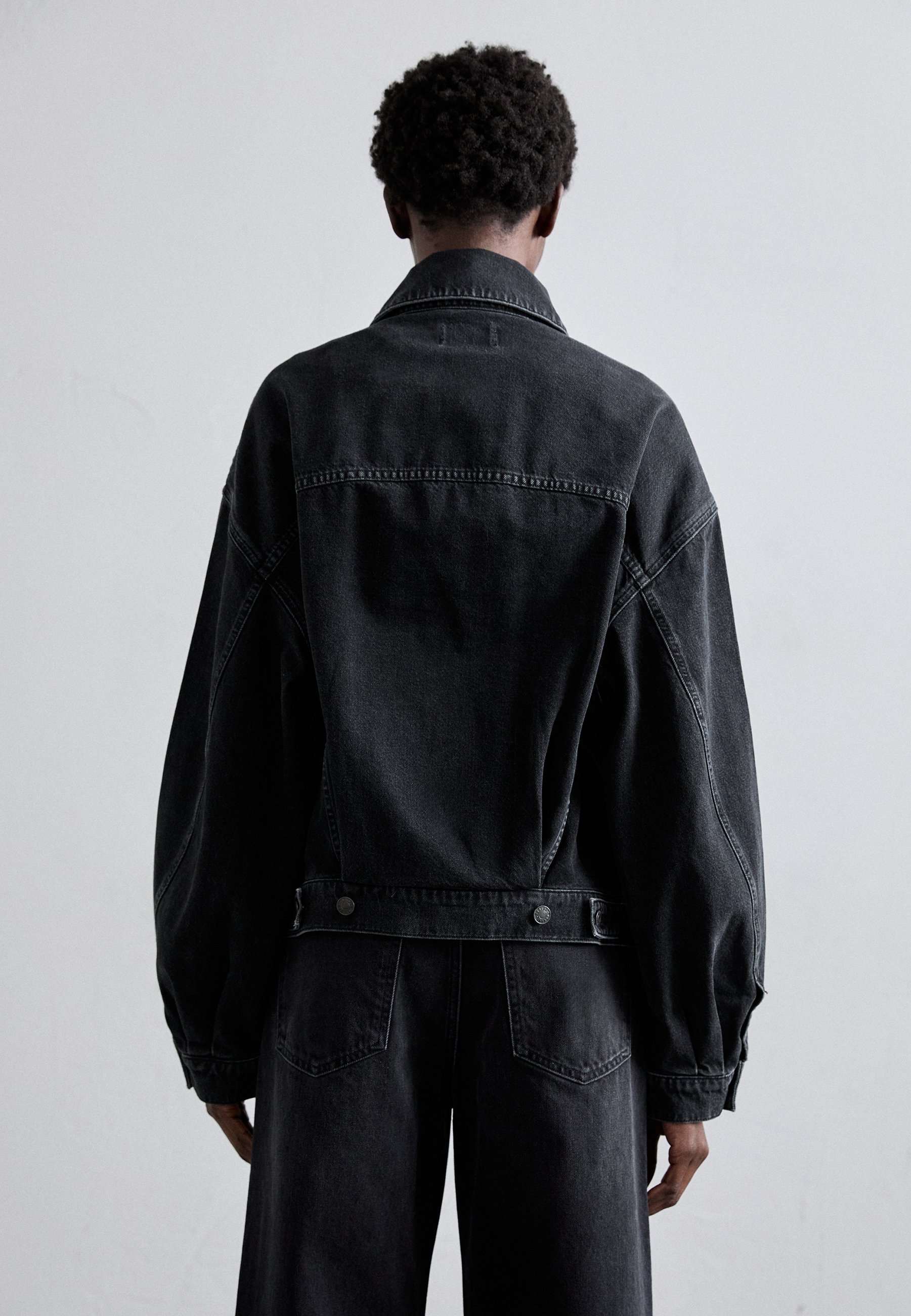 Agolde DALTON BALLOON JACKET - Denim jacket - spider/black denim