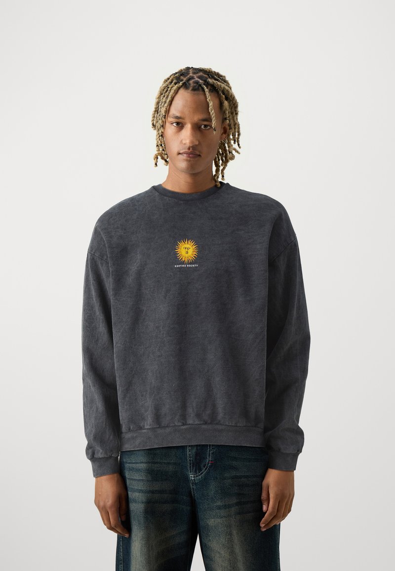 Kaotiko CREW SOLAR SYSTEM UNISEX - Sweatshirt - black