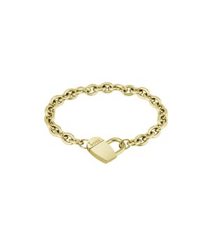 LYG IP CHAIN BRACELET WITH  STAMPED BOSS MONOGRAM HEART - Rokassprādze - gold-coloured