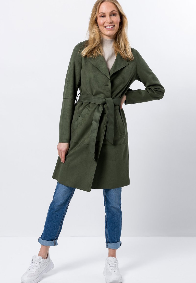 Damen Parkas | zero Trenchcoat dark basil/grün - SB59103 Damen Parkas | zero Trenchcoat dark basil/grün - SB59103
