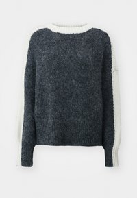 VMCORDELIA LS O-NECK PULLOVER GA - Strickpullover - dark grey melange