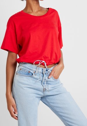 T-shirt med print - red
