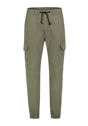 MIT ELASTISCHEM BUND UND TASCHEN - Cargo trousers - grün