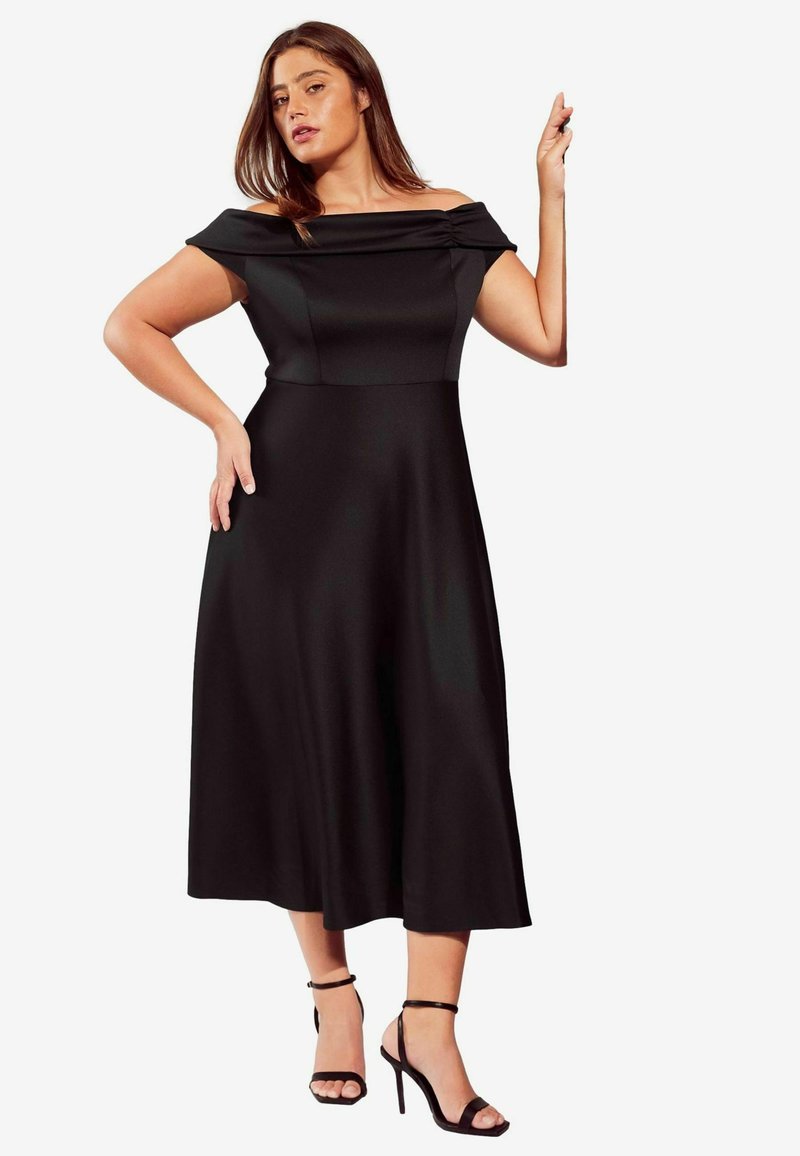 Friends Like These REGULAR FIT BARDOT MIDI - Rochie de zi - black