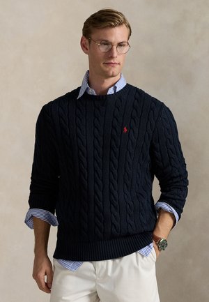 Polo Ralph Lauren CABLE KNIT COTTON JUMPER - Jumper - hunter navy