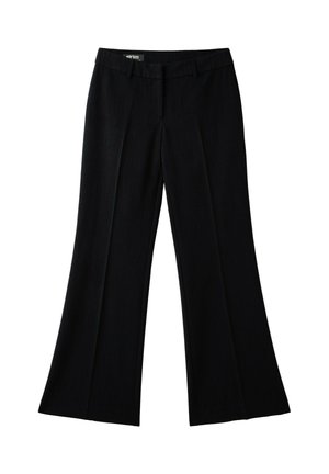 Stradivarius, LOW-RISE STRAIGHT SMART TROUSERS - Trousers - black