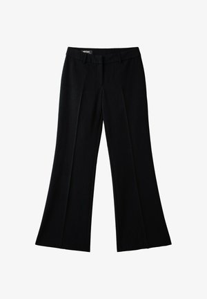 Stradivarius, LOW-RISE STRAIGHT SMART TROUSERS - Bukser - black