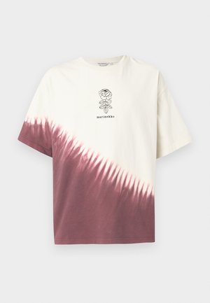 NOPEUS PLACEMENT UNISEX - Nyomott mintás póló - light yellow/brown/black