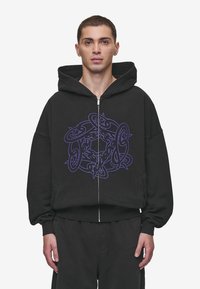 Pegador DALK BOXY JACKET - Φούτερ με φερμουάρ - vintage black