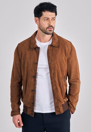 Freaky Nation RUSTON - Lederjacke - kombucha