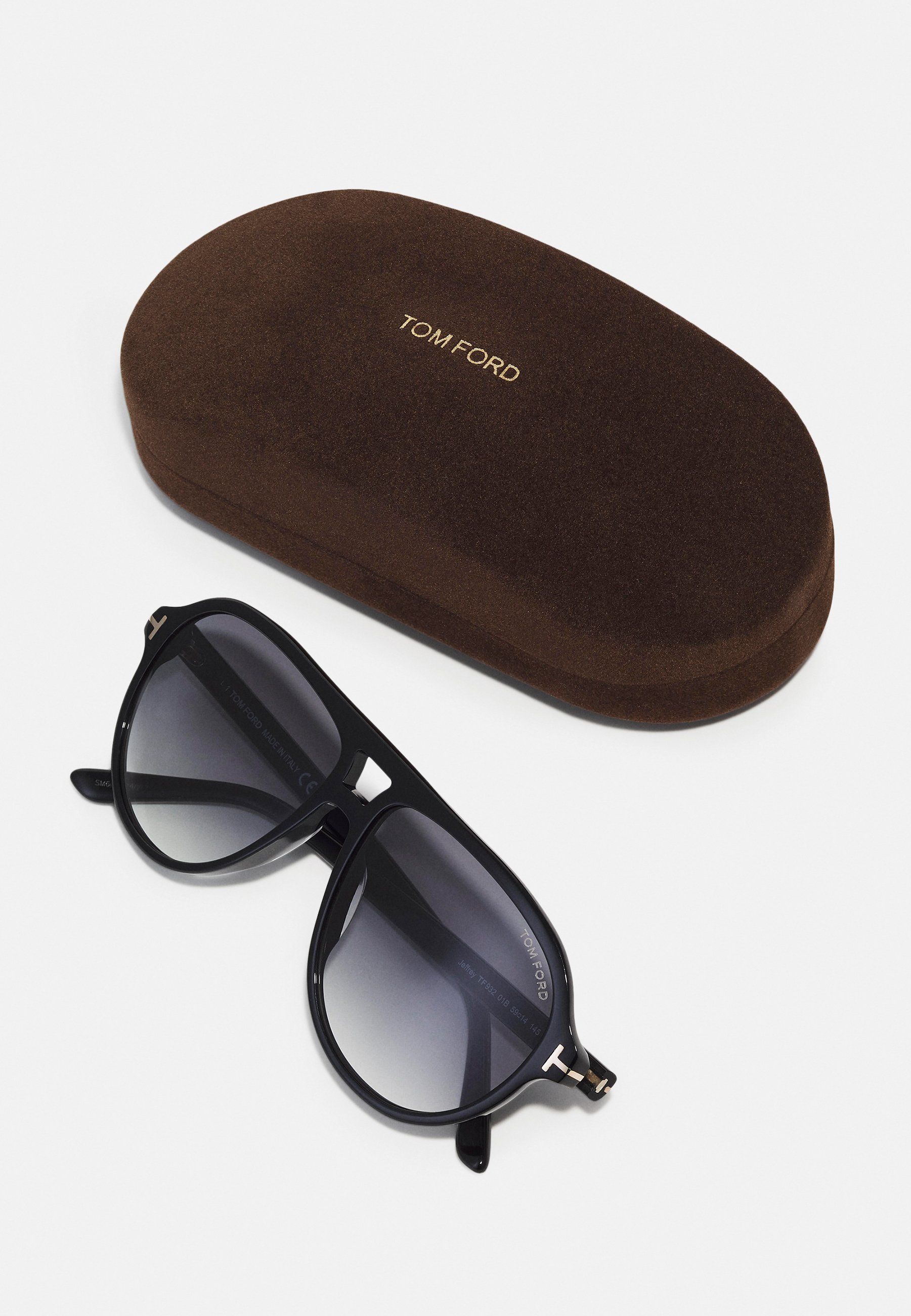 Tom Ford UNISEX - Sunglasses - shiny black/black - Zalando.co.uk
