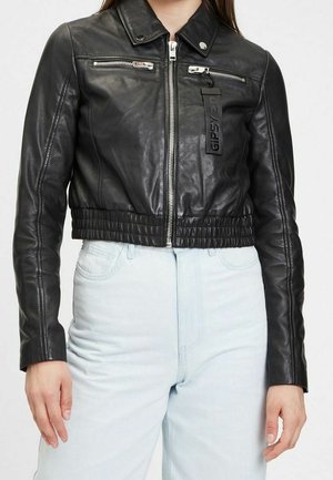 Chaqueta de cuero - black