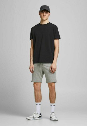 2 PACK - Szorty - black, mottled black, grey