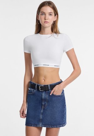 CROPPED LOGOSTREIFEN - Débardeur - weiß