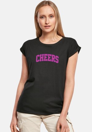 ROLL CHEERS - Print T-shirt - black