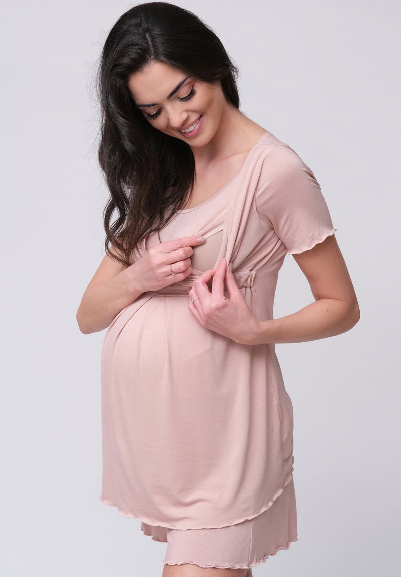 Damen Nachthemden | Cool Mama 2 IN 1 BASIC Nachtwäsche Set pink - PT32739 Damen Nachthemden | Cool Mama 2 IN 1 BASIC Nachtwäsche Set pink - PT32739