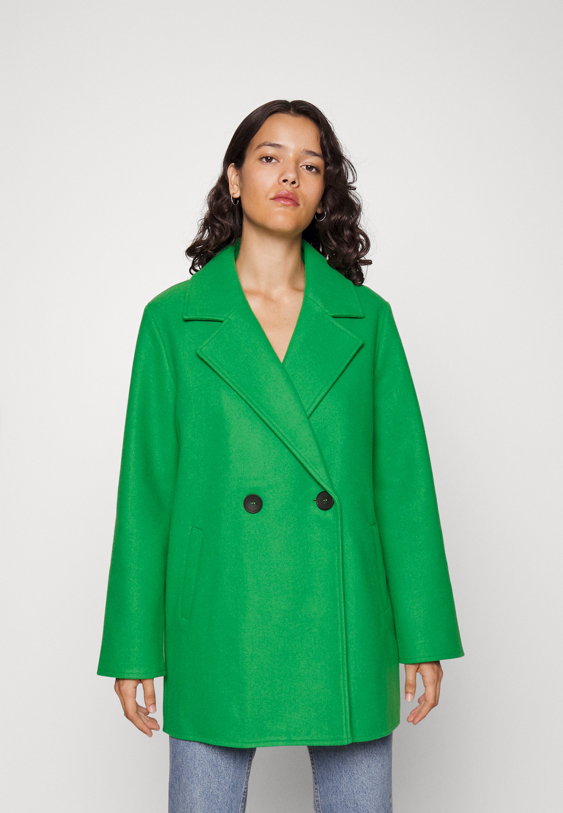 manteau court vert