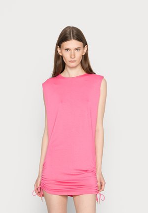 DRAWSTRING DRESS - Vestido de malha - pink