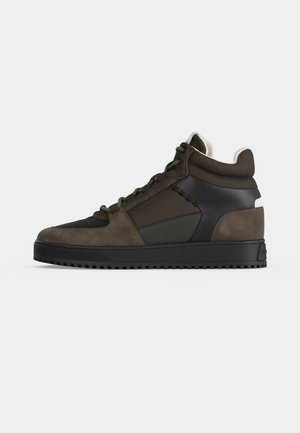 Emporio Armani, Sneakers hoog - dark brown/black