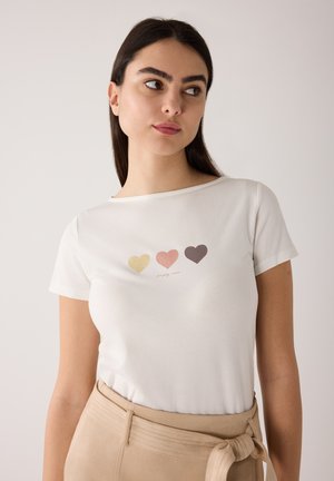 More & More SÜSSES HERZCHEN-KURZARM - T-Shirt print - offwhite