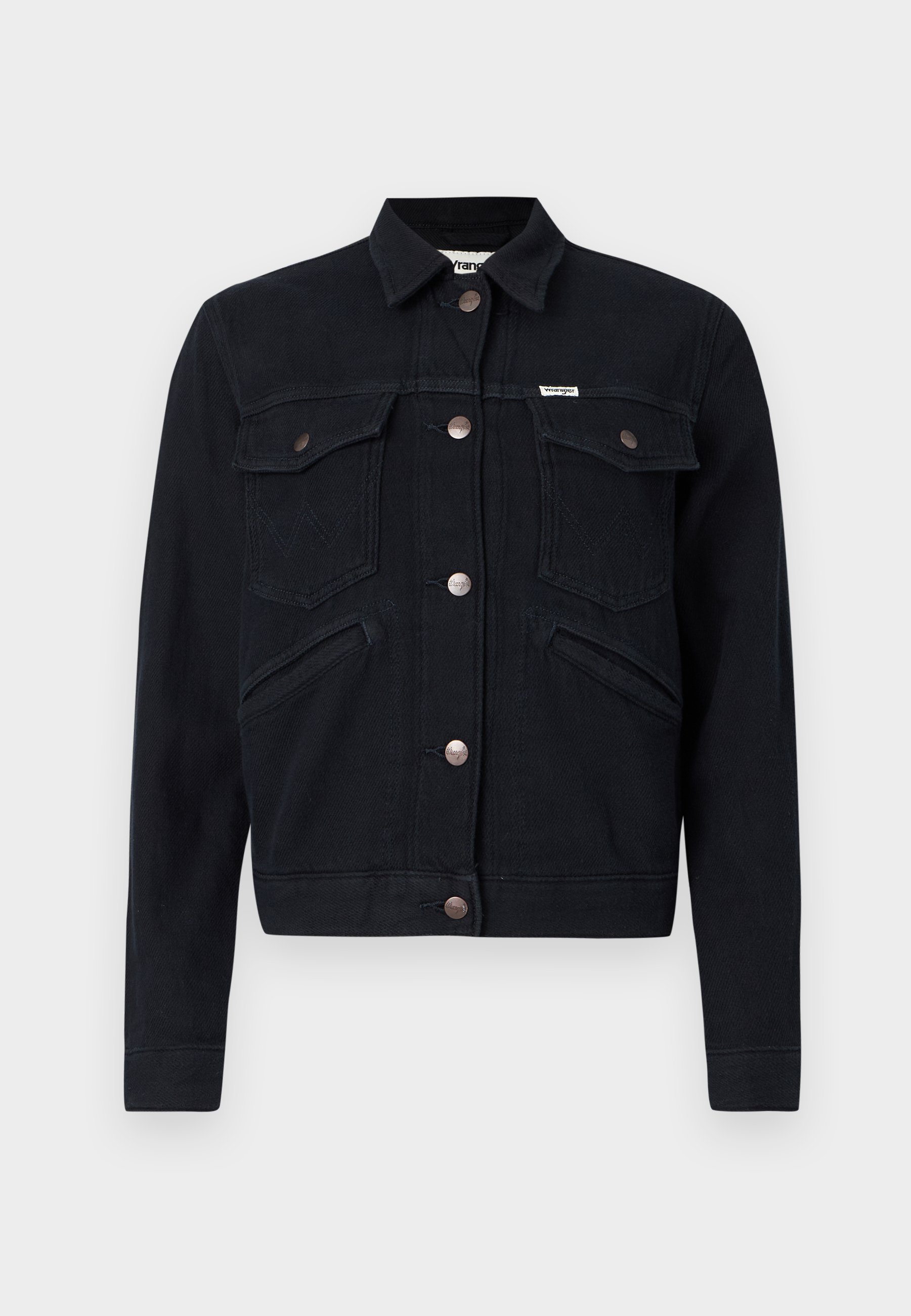 Wrangler HERITAGE JACKET - Denim jacket - black - Zalando.co.uk