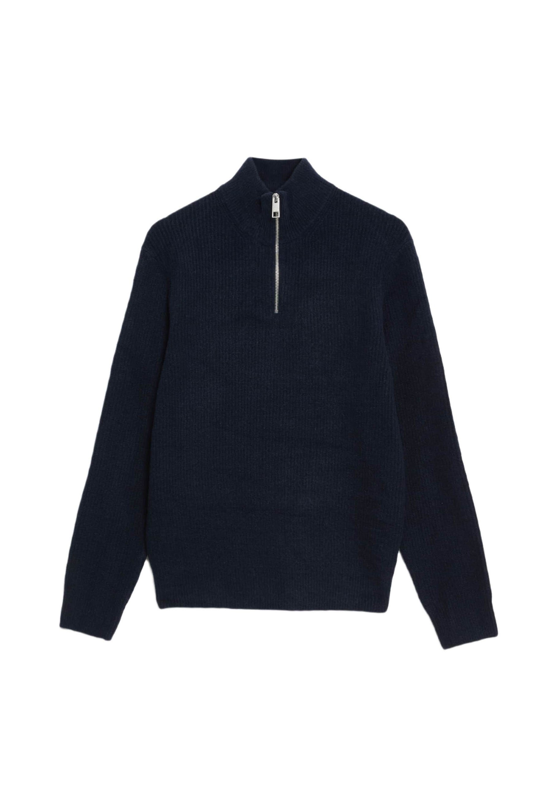 Marks & Spencer SUPERSOFT HALF ZIP - Jumper - dark navy/dark blue