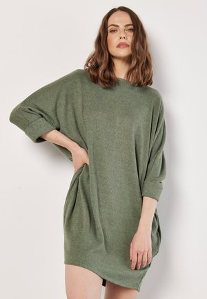 Strickkleid - khaki